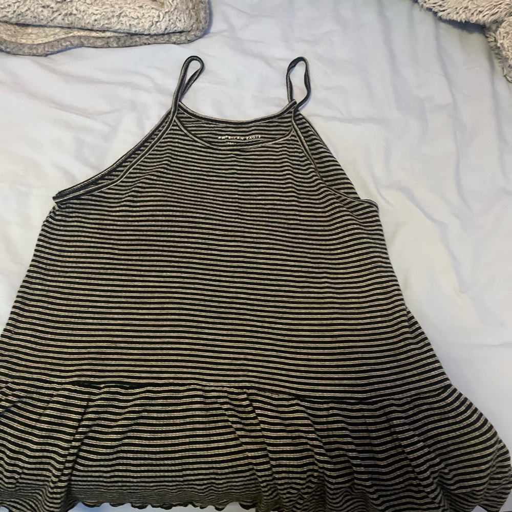 Black and White Striped Tank Top